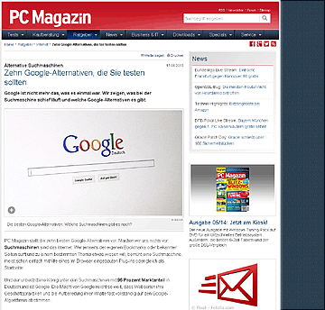 Google-Alternativen vom PC-Magazin